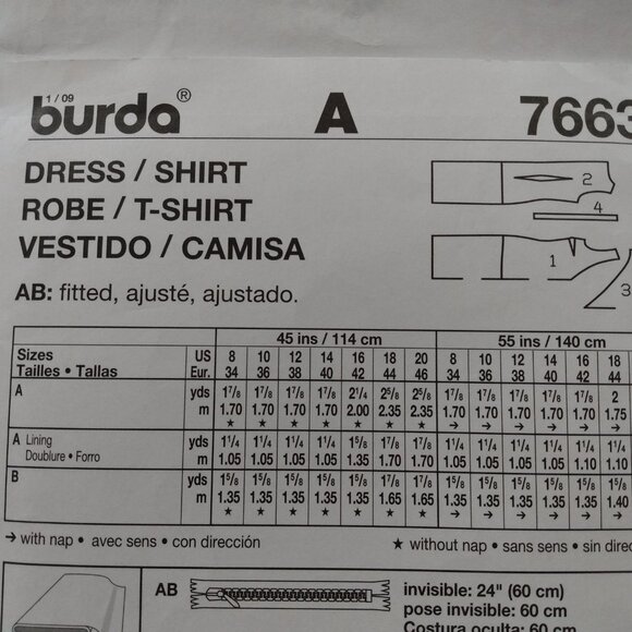 Cowl Neck Dress Blouse Sewing Pattern Size 8-20 UNCUT BURDA 7663 Casual Formal - Picture 6 of 10